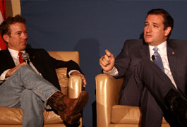Rand Paul and Ted Cruz at 2013 Young Americans for Liberty National Convention